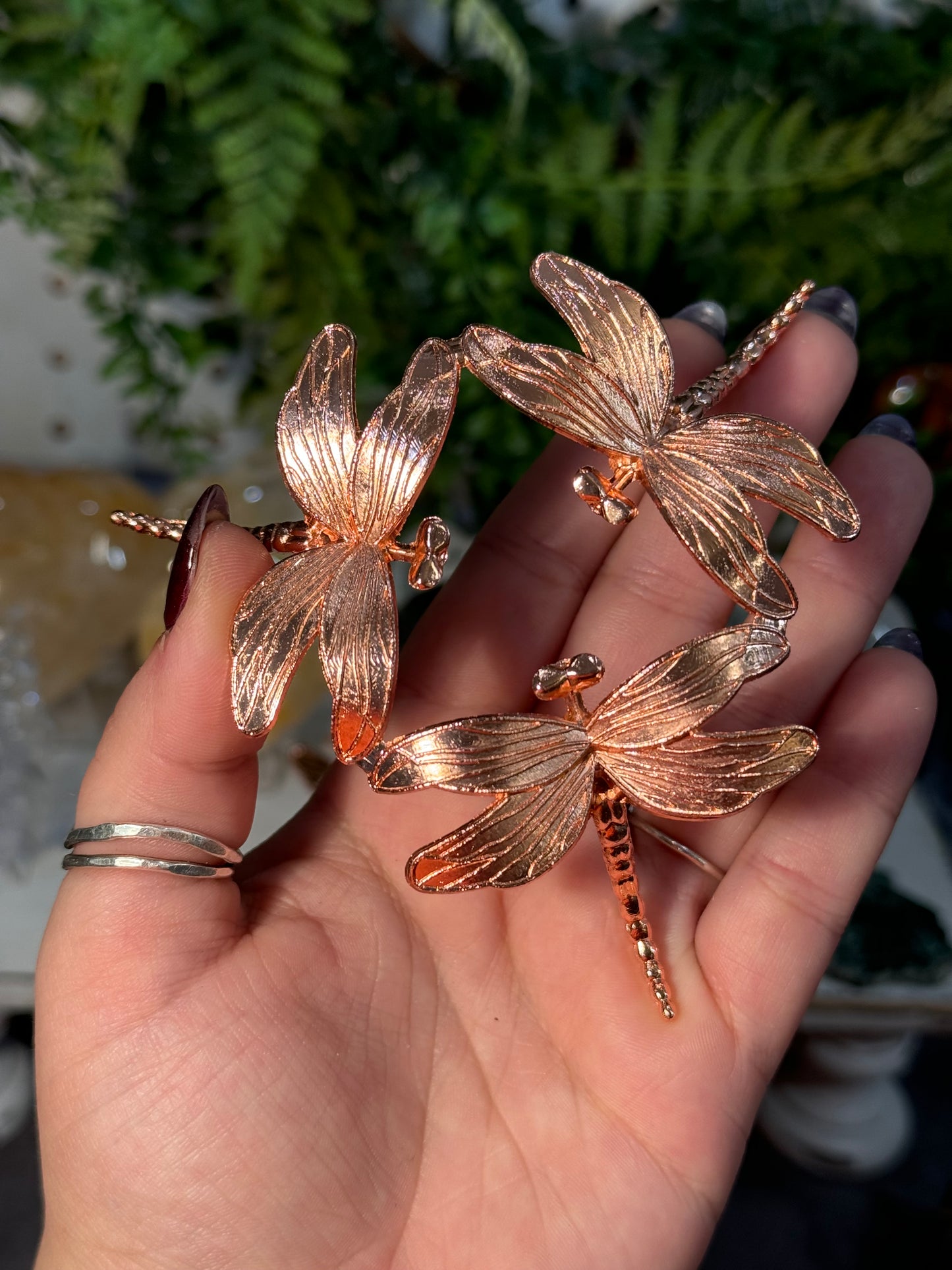 Rose Gold Dragonfly Sphere Holder