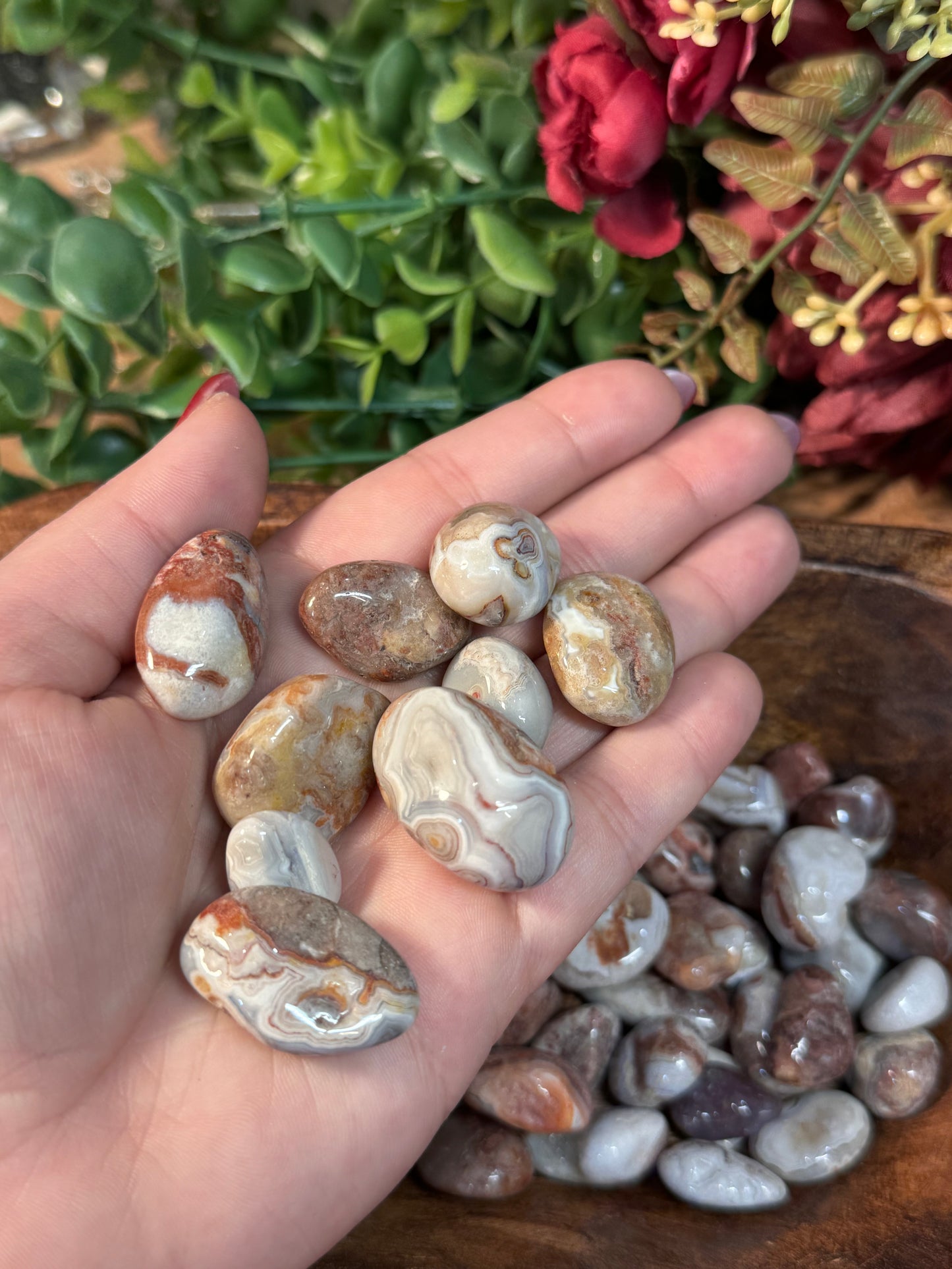 Mexican Crazy Lace Agate Tumble