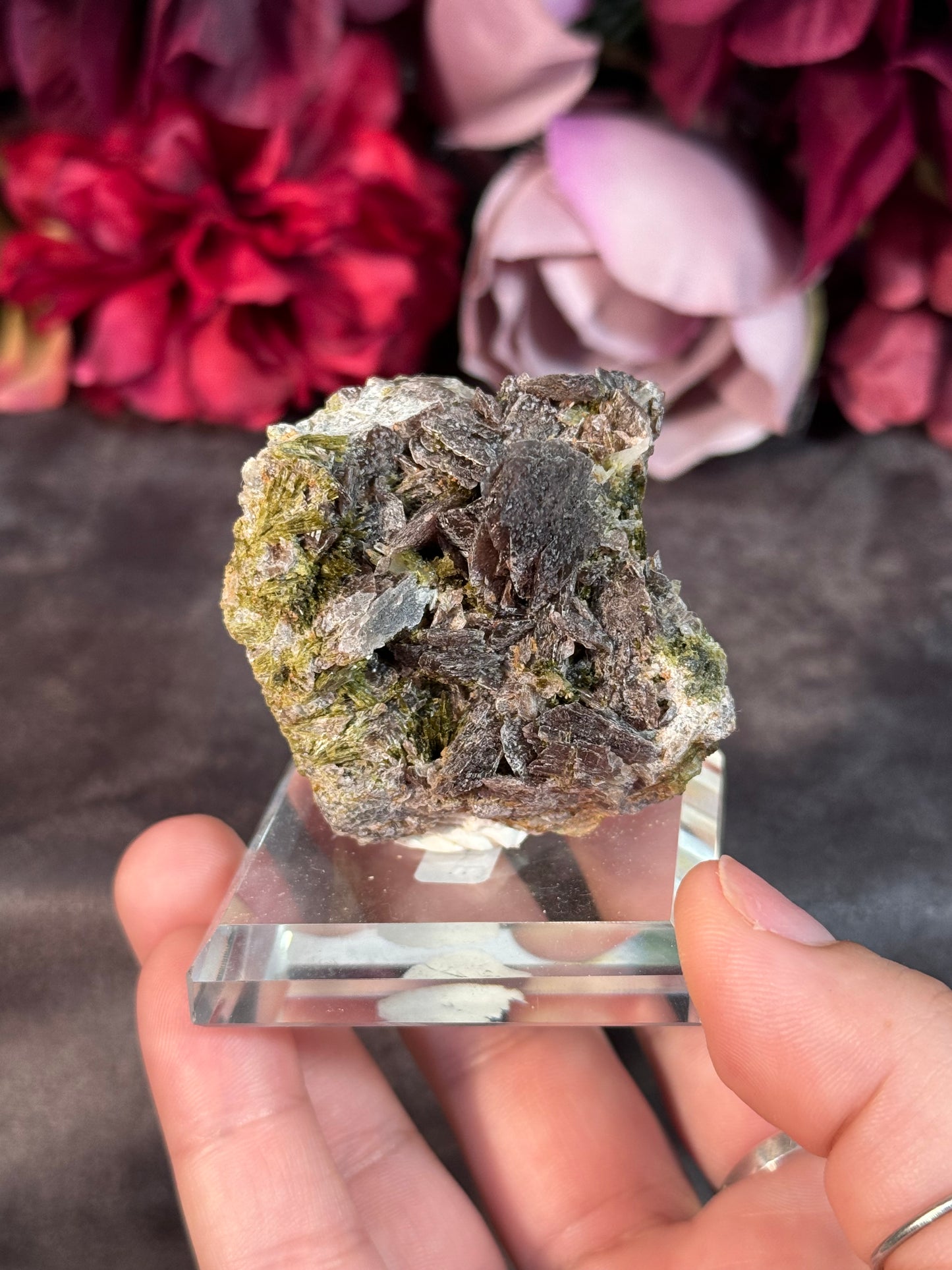 Axinite Epidote and Quartz- Huanzala Mine- Cerro De Pasco, Peru