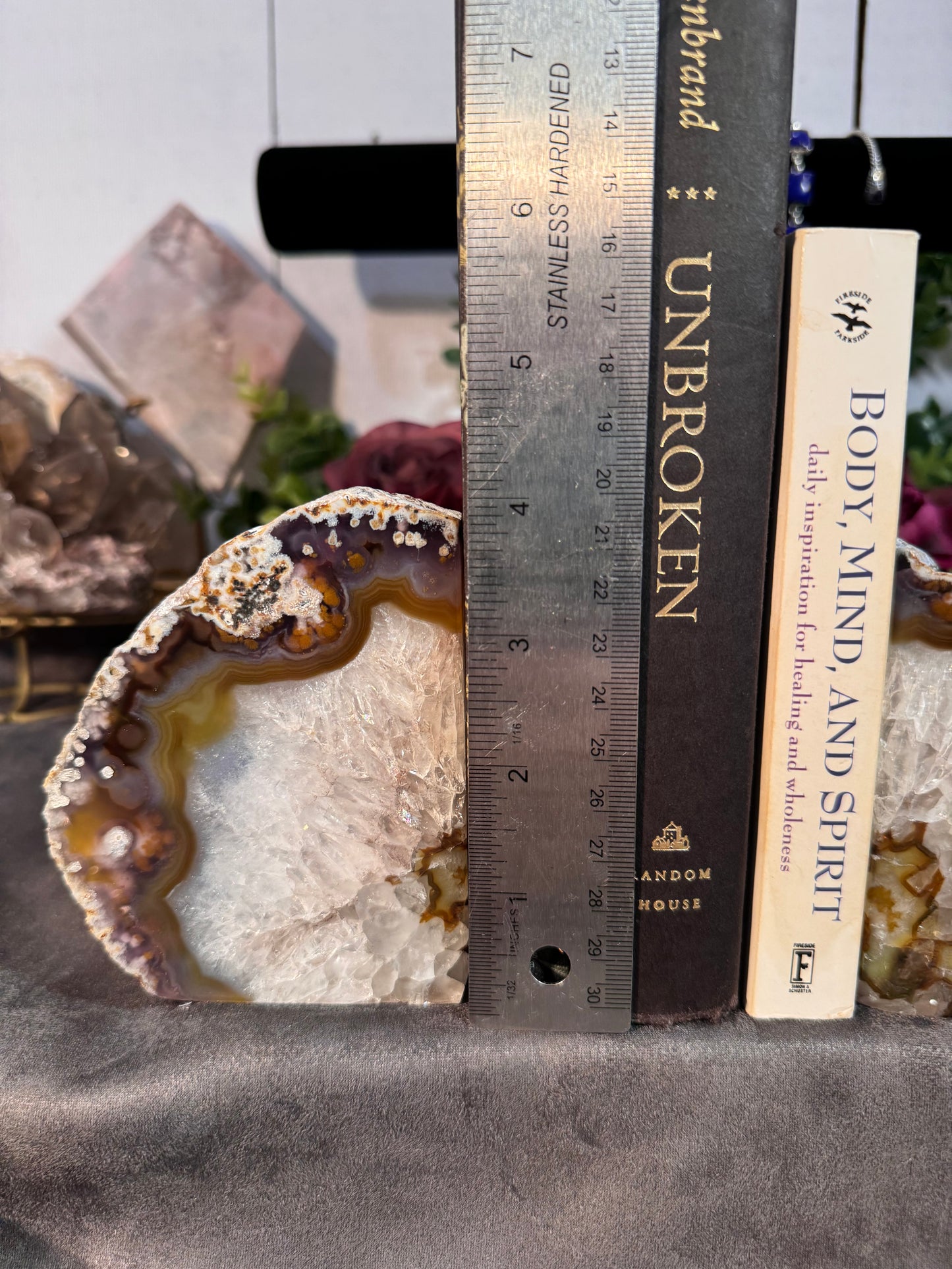 Rainbow Filled Brazilian Agate Bookends (Set of 2)