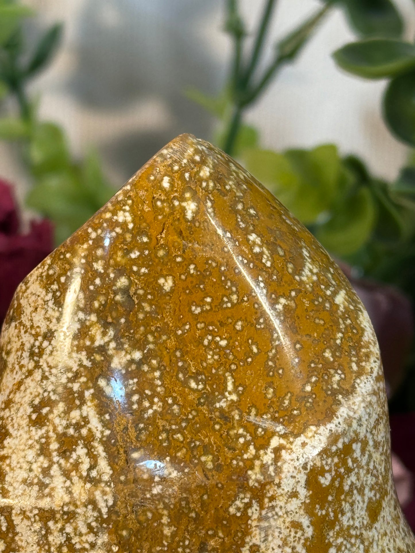 Beach Vibes Sea Jasper Large Flame (discounted for minor polish imperfection)