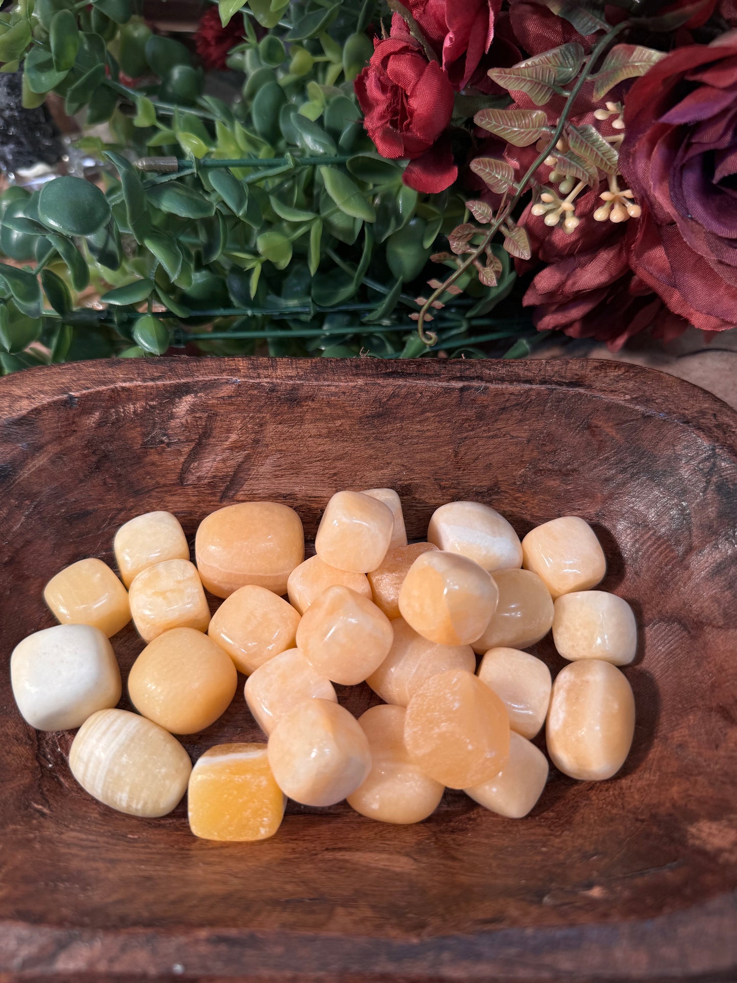 Orange Banded Calcite Tumble