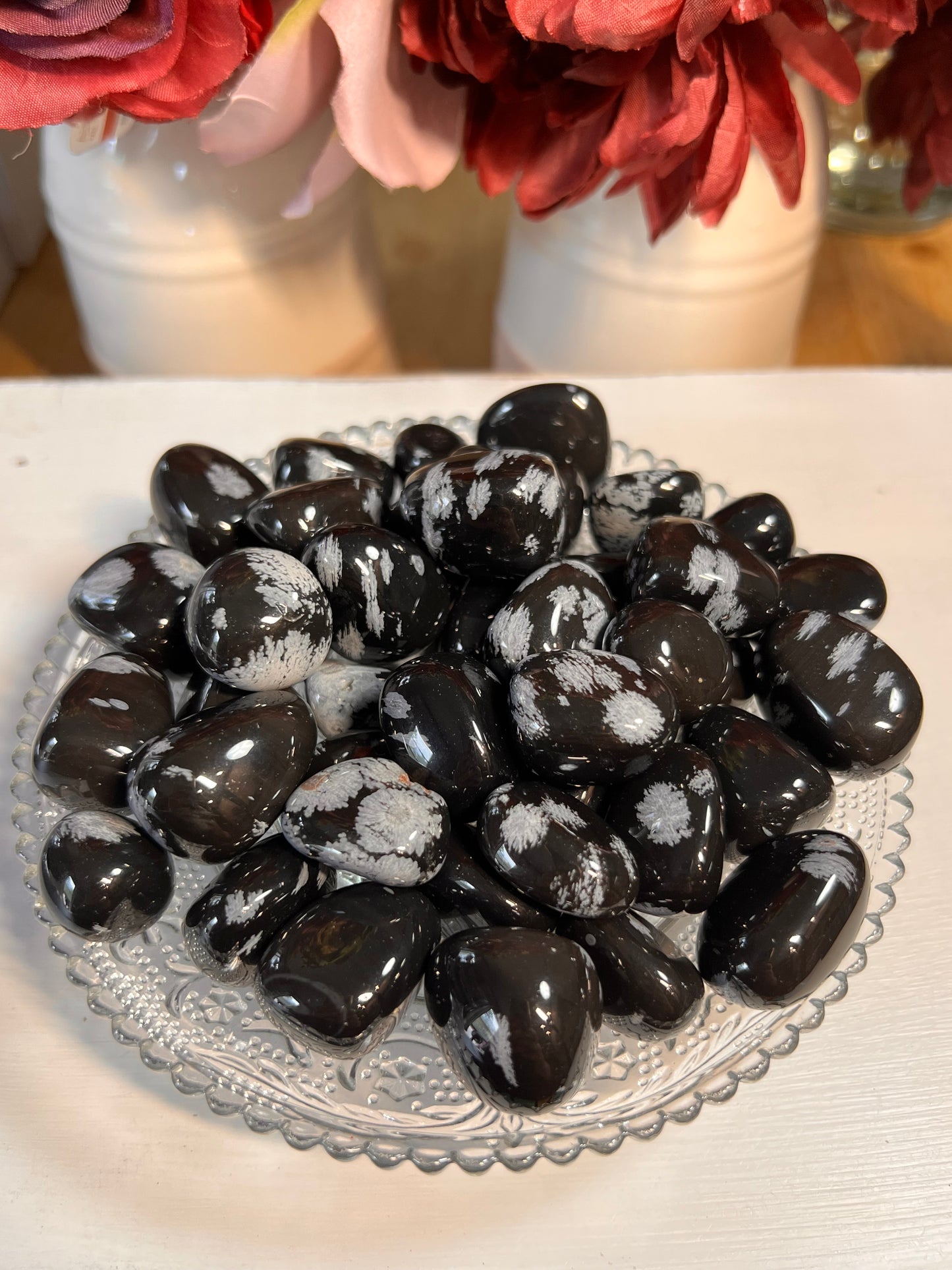 Snowflake Obsidian Medium Tumbles