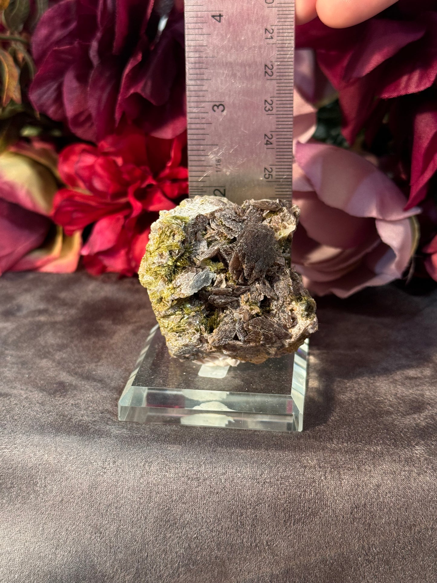 Axinite Epidote and Quartz- Huanzala Mine- Cerro De Pasco, Peru