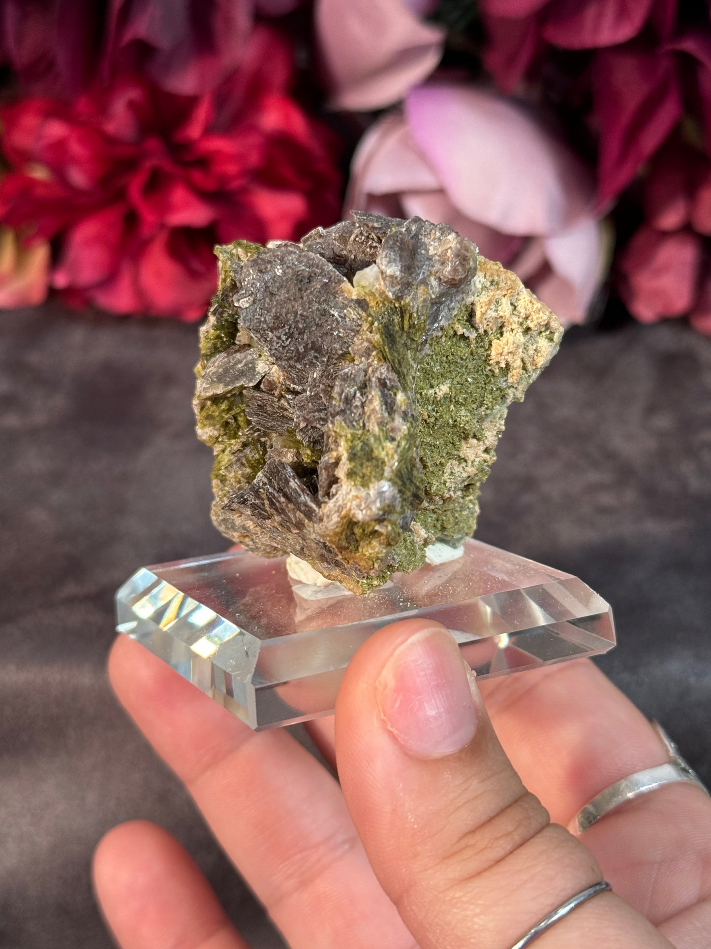 Axinite Epidote and Quartz- Huanzala Mine- Cerro De Pasco, Peru